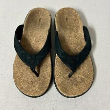 SUELA Chanclas Mujer 9 Negro Patrón Lona Deportivo Tanga Sandalias Corcho Laguna segunda mano  Embacar hacia Argentina