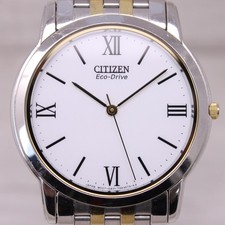 Citizen Eco-Drive Stiletto relógio masculino dois tons aço inoxidável mostrador branco, usado comprar usado Citizen Eco-Drive Stiletto relógio masculino dois tons aço inoxidável mostrador branco, usado comprar usado  Enviando para Brazil