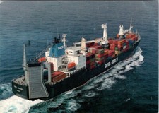 Cartão postal 6''x 4''-contêiner-roll on roll-off navio de carga Conti Baviera at Sea -A1 comprar usado  Enviando para Brazil