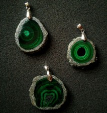 Pendentif malachite tranche d'occasion  Walscheid