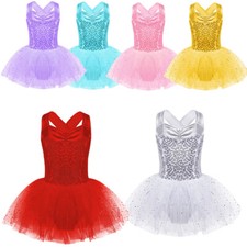 Vestido infantil feminino saia ioga decote V saia pettiskirt glitter sem mangas brilhante comprar usado  Enviando para Brazil