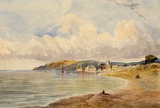 M.A. (Ricketts) Buckland, Coastal Bay – Pintura em aquarela original de 1861 comprar usado  Enviando para Brazil