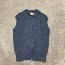 Colete Suéter Vintage LL Bean High Trek Fio Mescla de Lã Azul Zíper Médio Anos 70’ comprar usado  Enviando para Brazil
