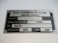 Typenschild renault alpine gebraucht kaufen  Goch
