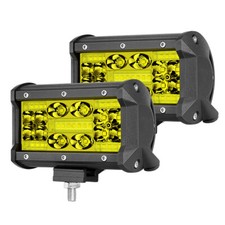 Barra de luz âmbar 2x5” 220W fileira tripla LED pods amarelo neblina luzes de direção fora de estrada comprar usado  Enviando para Brazil