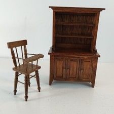Cadeira de cozinha e berçário vintage - móveis de madeira em miniatura para casa de bonecas  comprar usado  Enviando para Brazil