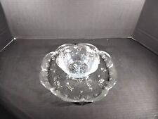 Anchor Hocking Savannah Clear Chip & Dip Set Bowl Plate Server Set , usado comprar usado  Enviando para Brazil