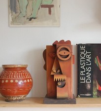 Escultura cubista, design de interiores arte em madeira, usado comprar usado  Enviando para Brazil