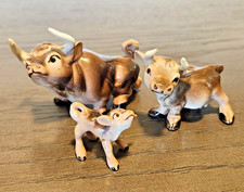 Estatuetas miniaturas vintage Hagen Renaker da família Bull-Cow-Calf EUA *Leia* comprar usado  Enviando para Brazil