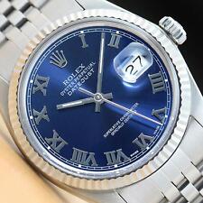 RELÓGIO MASCULINO ROLEX DATEJUST 16014 AZUL ROMANO OURO BRANCO 18K E AÇO INOXIDÁVEL comprar usado  Enviando para Brazil