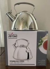 All Clad Metal Crafters 2 quartos assobio chaleira de aço inoxidável bule de chá frete grátis comprar usado  Enviando para Brazil