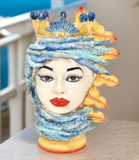 Testa donna ceramica usato Testa donna ceramica usato  Caltagirone