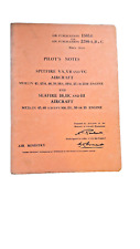 Pilot notes spitfire for sale  CAMBRIDGE