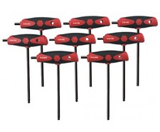 Wiha 33496 Soft Grip Dual Drive Ball End Hex T-Handle acabamento preto métrico, 8 peças comprar usado  Enviando para Brazil