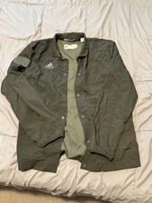 Jaqueta Adidas Coach Masculina S Verde Oliva EUA Bandeira Patch Forro de Malha RN 88387, usado comprar usado  Enviando para Brazil