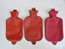 3 Bolsa de Garrafa de Água Quente de Borracha Vintage Vermelha, CREST GOODYEAR IMPECÁVEL, Display comprar usado  Enviando para Brazil