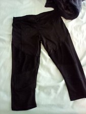 Leggings elétricas de ioga Capri em preto tamanho grande. Painéis de malha comprar usado  Enviando para Brazil