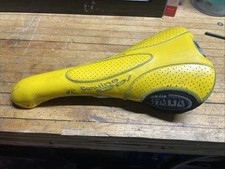 Selim de bicicleta de estrada amarelo gel genuíno flauta Selle Italia comprar usado  Enviando para Brazil