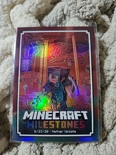 2024 Panini Minecraft Chrome Milestones Nether atualização puxada rara  comprar usado  Enviando para Brazil