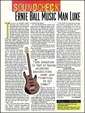 Usado, Ernie Ball Music Man Luke revisão de guitarra 1994 verificação de som artigo impressão comprar usado  Enviando para Brazil