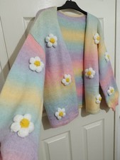 Floral rainbow knitted for sale  SOUTHAMPTON