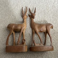 Wooden carved antelope for sale  RICKMANSWORTH