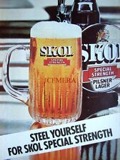 3 x 1960s 'SKOL' Lager Adverts #3 - Pequena impressão de cerveja ADS comprar usado  Enviando para Brazil
