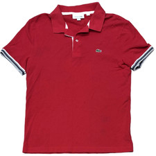 Polo Lacoste vermelha masculina tamanho M algodão mangas curtas comprar usado  Enviando para Brazil
