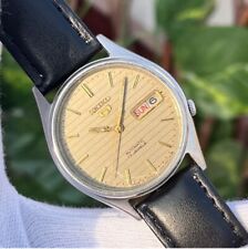 Relógio masculino vintage Seiko 5 linhas de pele mostrador automático feito no Japão 7009-3061 comprar usado  Enviando para Brazil