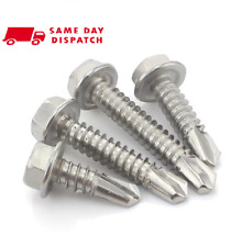 Usado, PARAFUSOS AUTOPERFURANTES TEK CABEÇA HEXAGONAL CHAPEAMENTO DE FIXAÇÃO DE METAL ZINCADO comprar usado  Enviando para Brazil
