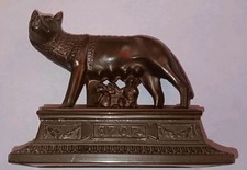 Estatueta de lobo capitolino romano com escultura de Rômulo e Remo comprar usado  Enviando para Brazil