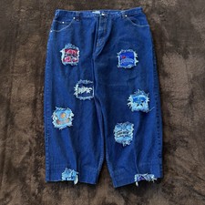 Jeans denim larghi usato  Spedire a Italy