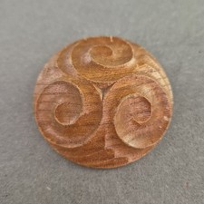 Runde holz brosche gebraucht kaufen  Wuppertal
