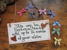 Personalised wording plaque for sale  MANSFIELD