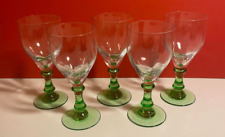 Sherry glasses green for sale  BEDFORD