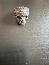 Ring totenkopf edelstahl gebraucht kaufen  Hergatz
