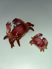 Hagen Renaker? Estatueta miniatura de caranguejo rosa osso mamãe e bebê, usado comprar usado  Enviando para Brazil