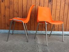 Cadeira empilhável designer cadeira vintage cromada anos 70 era espacial laranja anos 70 1/20 comprar usado  Enviando para Brazil