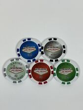 Conjunto de amostra de fichas de pôquer de cassino Las Vegas Nevada 5 - lembrança. Raro. comprar usado  Enviando para Brazil