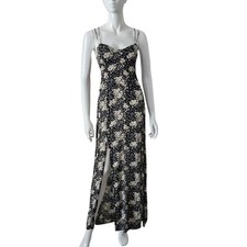 Vestido Magali Pascal preto floral bMaxi tamanho M alças de espaguete  comprar usado  Enviando para Brazil