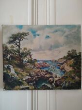 R COMMEAU (XX) "Paisaje De Bord De Mar" Óleo Sobre Lienzo A Restaurar comprar usado  Enviando para Brazil