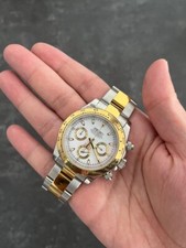 Seikmod Saytona Chrono | Ouro em dois tons | Mostrador branco | Safira | VK63 comprar usado  Enviando para Brazil