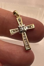9ct diamond cross for sale  PORT TALBOT
