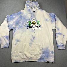 Moletom com capuz masculino Channel 5 2XL tingimento creme tamanho grande estilo Y2K logotipo de notícias colorido, usado comprar usado  Enviando para Brazil
