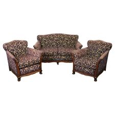 Victorian fabric bergere for sale  PULBOROUGH