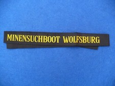 Marine Mützenband MINENSUCHBOOT WOLFSBURG Bundesmarine gebraucht kaufen  Cuxhaven