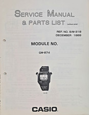 FOLHETO VINTAGE CASIO MANUAL DE SERVIÇO ORIGINAL LISTA DE PEÇAS PARA QW-318 SW-200 1989 comprar usado  Enviando para Brazil