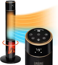 Aquecedor Home Tower de cerâmica com função de chama e oscilação 3D controle de toque preto comprar usado  Enviando para Brazil