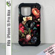 Case for iPhone 15 Pro Max - Black | Flower Bouquet | Dual Layer - Bumper Case comprar usado Case for iPhone 15 Pro Max - Black | Flower Bouquet | Dual Layer - Bumper Case comprar usado  Enviando para Brazil