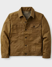 Jaqueta cruiser masculina marrom forrada curta tecido de estanho comprar usado  Enviando para Brazil